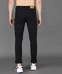 Stylish Black Denim Mid-Rise Jeans For Men-thumb1