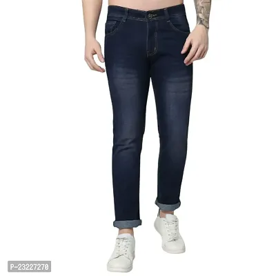 Sobbers Denim Casual Comfortable Regular-Fit Mid Rise Jeans for Men