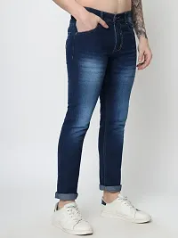 Stylish Blue Denim Mid-Rise Jeans For Men-thumb2