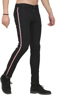 Stylish Black Polycotton Mid-Rise Jeans For Men-thumb2