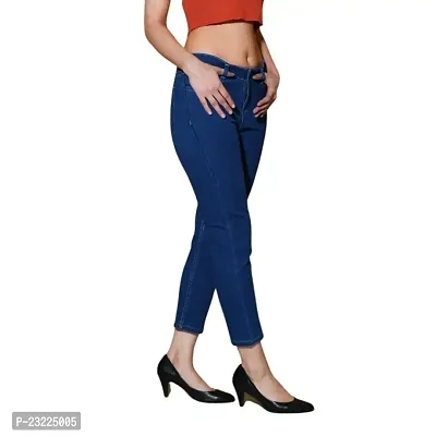Sobbers Denim Casual Comfortable Skinny Fit High Rise Jeans for Women-thumb0