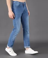 Stylish Blue Denim Mid-Rise Jeans For Men-thumb3