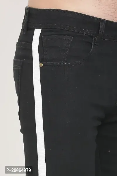 Stylish Black Polycotton Mid-Rise Jeans For Men-thumb5