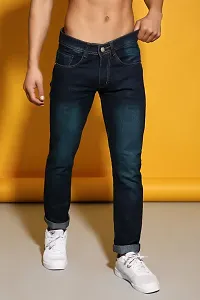 Stylish Blue Denim Mid-Rise Jeans For Men-thumb2