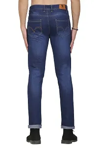 Stylish Blue Polycotton Mid-Rise Jeans For Men-thumb1