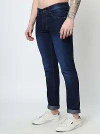 Stylish Blue Denim Mid-Rise Jeans For Men-thumb3