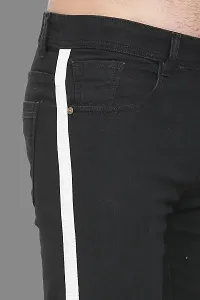 Stylish Black Polycotton Mid-Rise Jeans For Men-thumb4