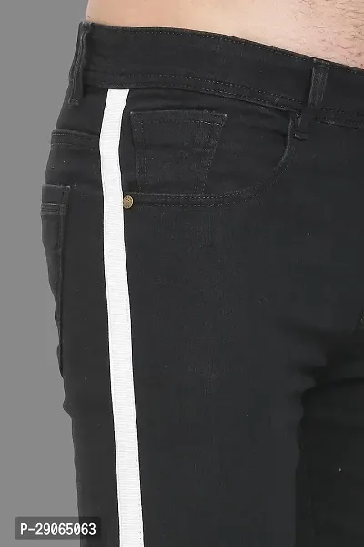 Stylish Black Polycotton Mid-Rise Jeans For Men-thumb5