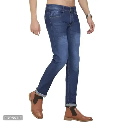 Sobbers Polycotton Comfortable Slim Fit Mid Rise Jeans for Men