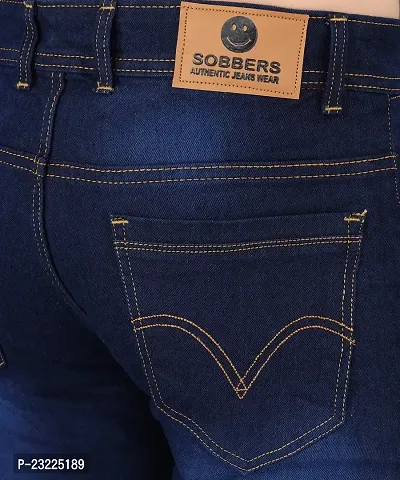 Sobbers Denim Casual Comfortable Slim Fit Mid-Rise Jeans for Men-thumb4