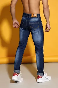 Sobbers Men's Denim Mid Wash Slim Fit  Blue Jeans-thumb1
