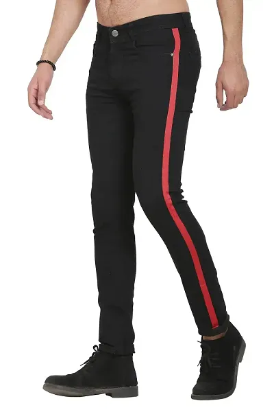 Stylish Polycotton Mid-Rise Jeans For Men