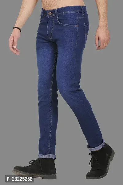Sobbers Polycotton Casual Comfortable Slim Fit Mid Rise Jeans for Men-thumb4