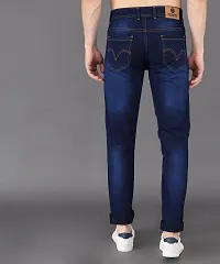 Sobbers Denim Casual Comfortable Slim Fit Mid-Rise Jeans for Men-thumb1