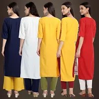 Fancy Crepe Kurtis For Women Pack Of 5-thumb1