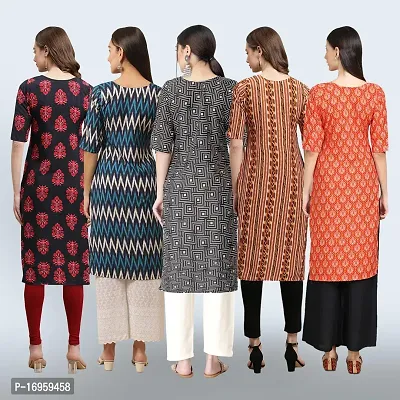 Women Stylish Crepe Printed Staright Kurta-thumb2