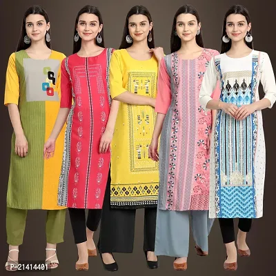 Fancy Crepe Kurtis For Women Pack Of 5