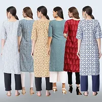 Women Stylish Crepe Printed Straight Kurta Combo-thumb1