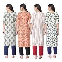 New Crepe Combo Printed Kurtis For Women Pack Of 4-thumb1