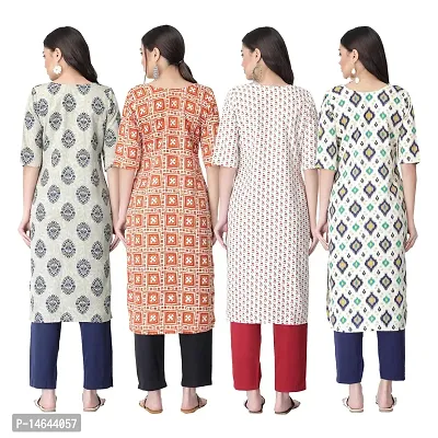 New Crepe Combo Printed Kurtis For Women Pack Of 4-thumb2