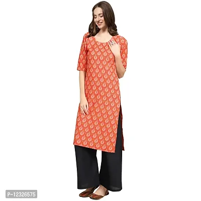 Straight Multicoloured Printed Crepe Kurta Pack Of 2-thumb2