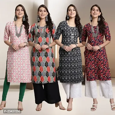 Fancy Crepe Kurtis for Women Pack Of 4-thumb0