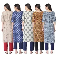 New Crepe Printed Kurtis Combo For Women Pack Of 5-thumb1