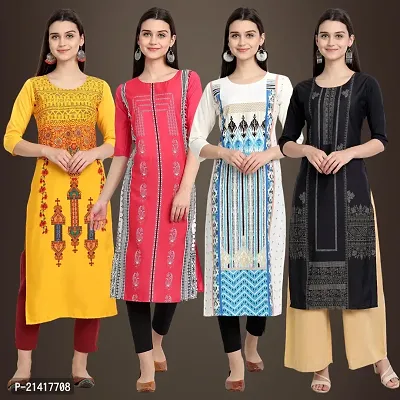 Fancy Crepe Kurtis for Women Pack Of 4-thumb0