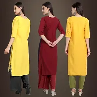 Fancy Crepe Kurtis for Women Pack Of 3-thumb1