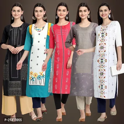 Fancy Crepe Kurtis For Women Pack Of 5