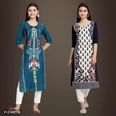 Fancy Crepe Kurtis for Women Pack Of 2-thumb0