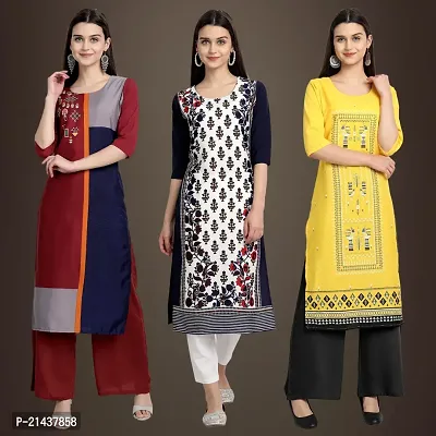 Fancy Crepe Kurtis for Women Pack Of 3