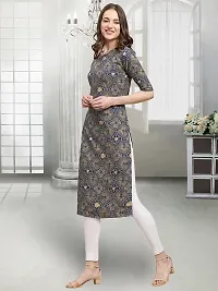 Stylish Black Crepe Stitched Kurta For Women-thumb2