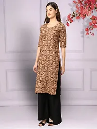 Stylish Crepe Stitched Kurta For Women-thumb1