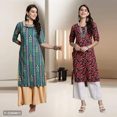 Fancy Rayon Kurtis For Women Pack Of 2