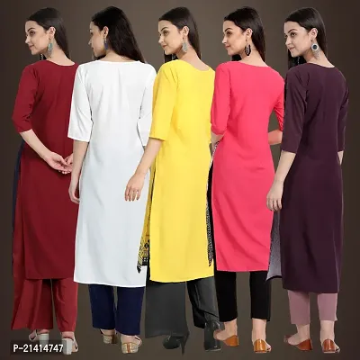 Fancy Crepe Kurtis For Women Pack Of 5-thumb2