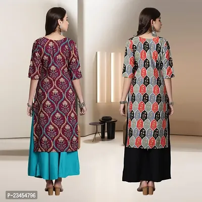 Fancy Rayon Kurtis For Women Pack Of 2-thumb2