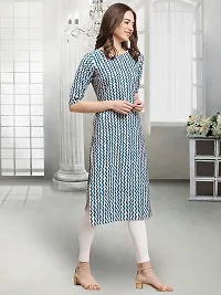 Stylish Blue Crepe Stitched Kurta For Women-thumb3