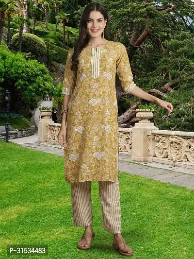 Fancy Cotton Blend Kurta Bottom And Dupatta Set For Women-thumb4