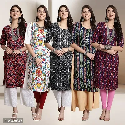 Fancy Crepe Kurtis For Women Pack Of 5