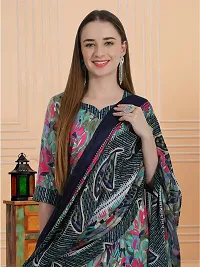 Stylish Multicoloured Cotton Blend Printed Kurta, Bottom and Dupatta Set For Women-thumb4