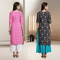 Fancy Rayon Kurtis For Women Pack Of 2-thumb1