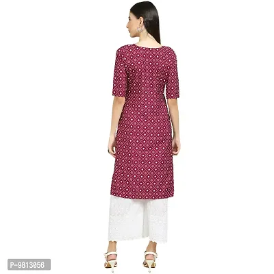 Women Crepe Digital Printed Straight Kurti  Pack of 6-thumb3