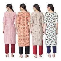 New Crepe Combo Printed Kurtis For Women Pack Of 4-thumb1