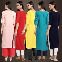 Fancy Crepe Kurtis For Women Pack Of 5-thumb1