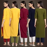 Fancy Crepe Kurtis For Women Pack Of 5-thumb1