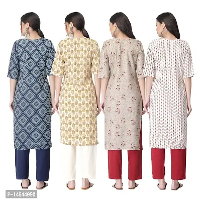 New Crepe Combo Printed Kurtis For Women Pack Of 4-thumb2