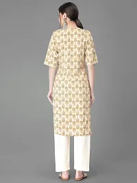 Stylish Crepe Printed Straight Kurta With Pant Set For Women-thumb2