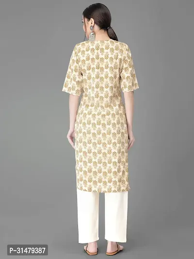 Stylish Crepe Printed Straight Kurta With Pant Set For Women-thumb3