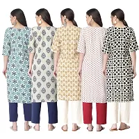 New Crepe Printed Kurtis Combo For Women Pack Of 5-thumb1